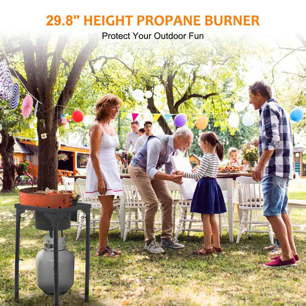 Camplux 130,000 BTU High Pressure Single Propane Burner Perfect for Home Brewing, Turkey Fry, Maple Syrup Prep JK-SL13