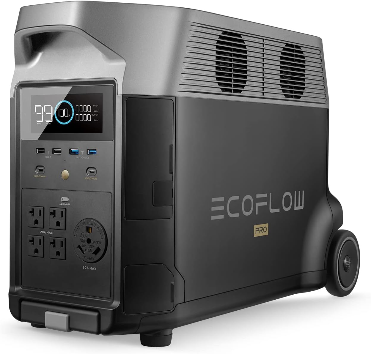 EcoFlow DELTA Pro Portable Power Station - 3600Wh with 5 AC