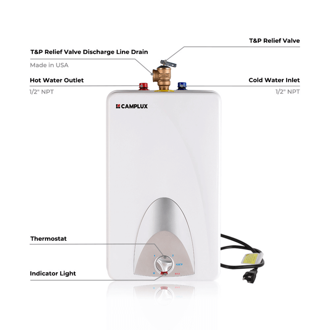 Camplux Camplux Electric Mini Tank Point of Use Water Heater 120V - 4.0 Gallon ME40