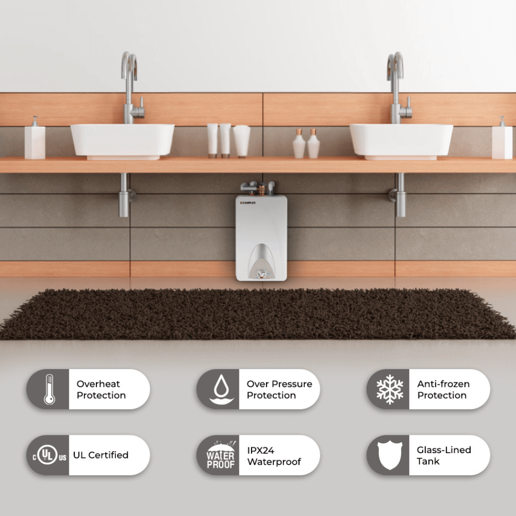 Camplux Camplux Electric Mini Tank Point of Use Water Heater 120V - 4.0 Gallon ME40