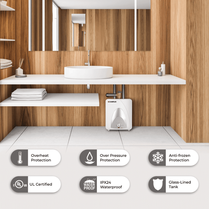 Camplux Camplux Electric Mini Tank Point of Use Water Heater 120V - 6.0 Gallon ME60