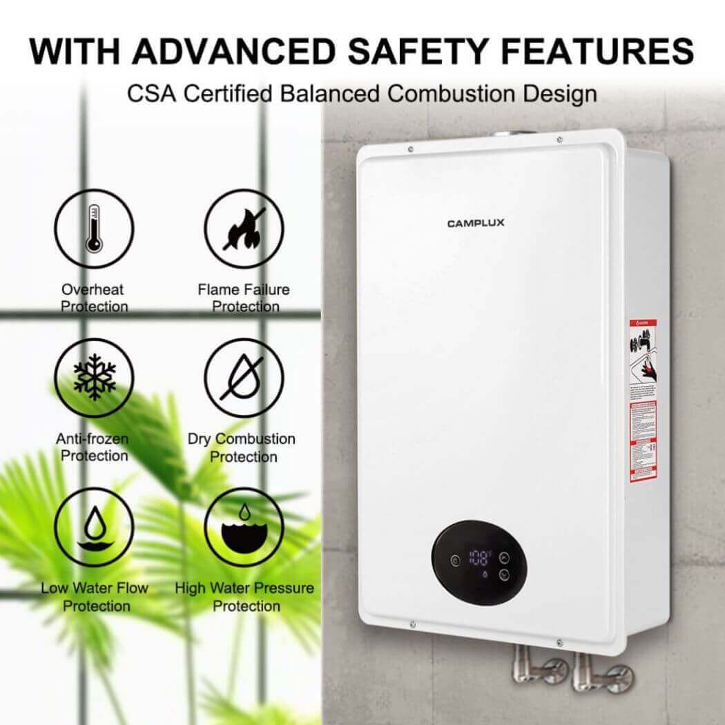 Camplux Camplux Instant Indoor Tankless Gas Water Heater 5.28 GPM | White