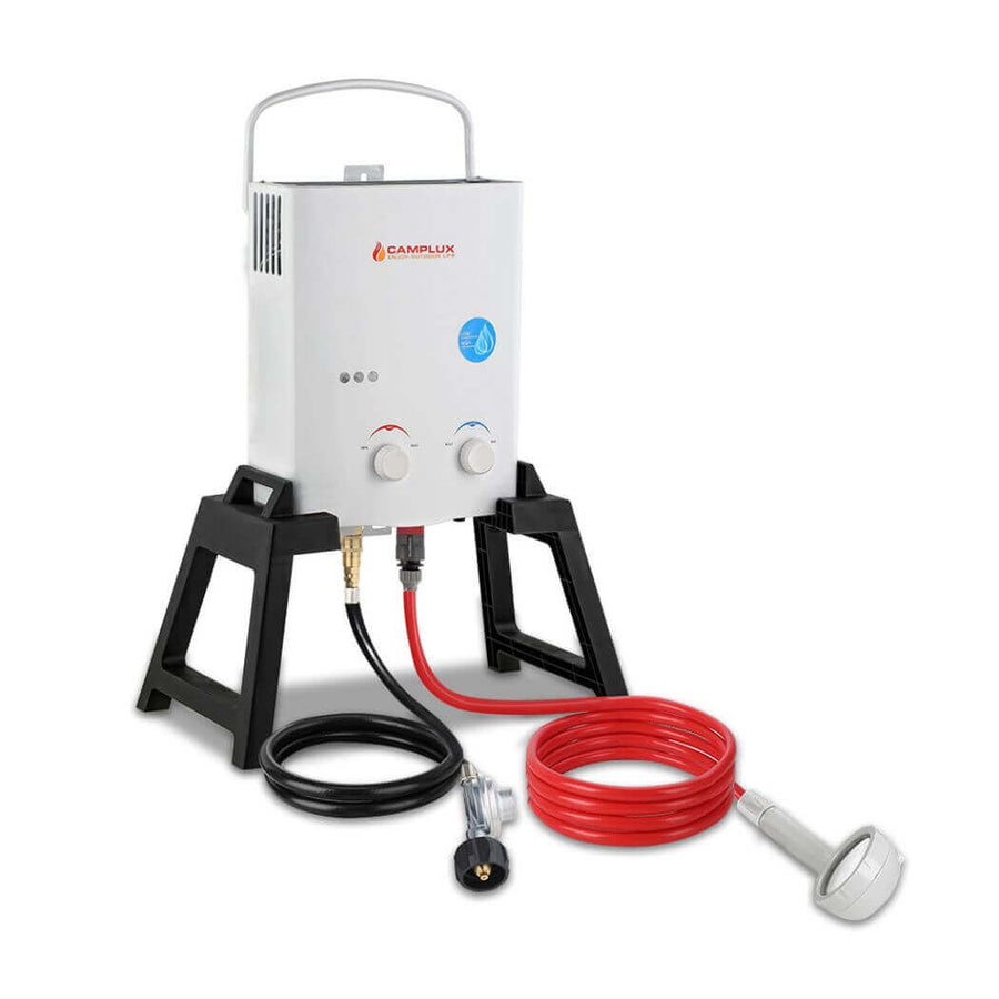 Camplux Camplux Outdoor Portable Water Heater w/ Stand & Storage Bag - White AY132Max