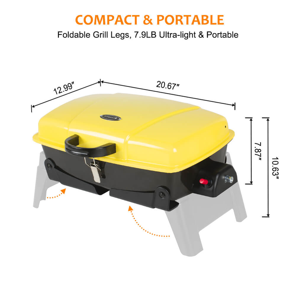 Camplux Camplux Portable Gas Grill 189 Square Inches, Camping Grills for Outdoor Cooking JK-7280