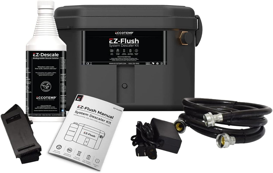 Eccotemp Eccotemp EZ-Flush System Descaler Kit with Pump and Solution, Durable Tankless Water Heater Flushing Kit