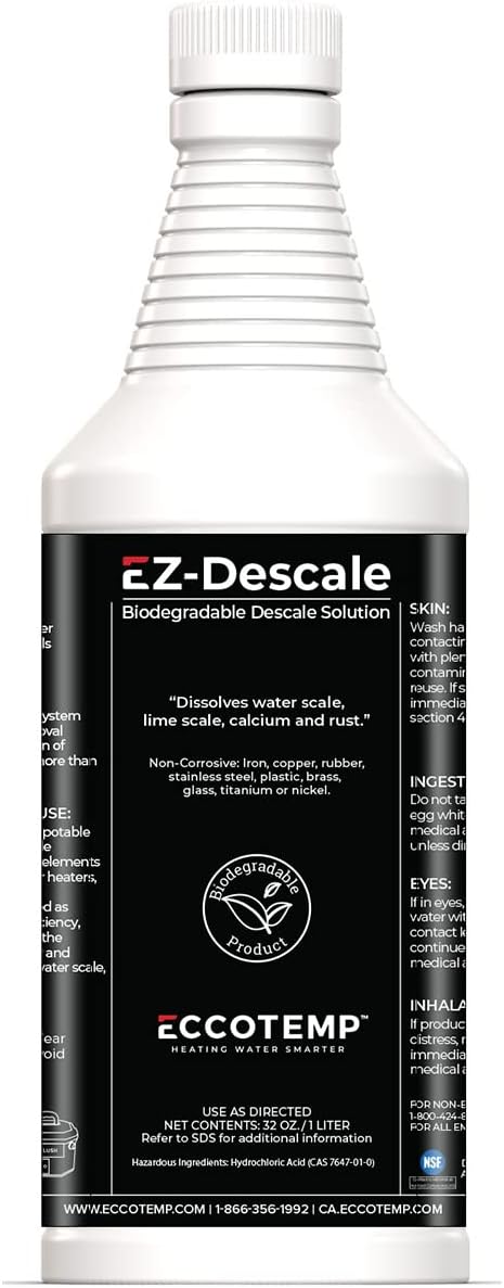 Eccotemp Eccotemp EZ-Flush System Descaler Kit with Pump and Solution, Durable Tankless Water Heater Flushing Kit