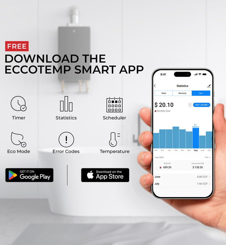 Eccotemp Eccotemp SmartHome Indoor 4.5 GPM Natural Gas Tankless Water Heater, SHLX Series SHLX-NG